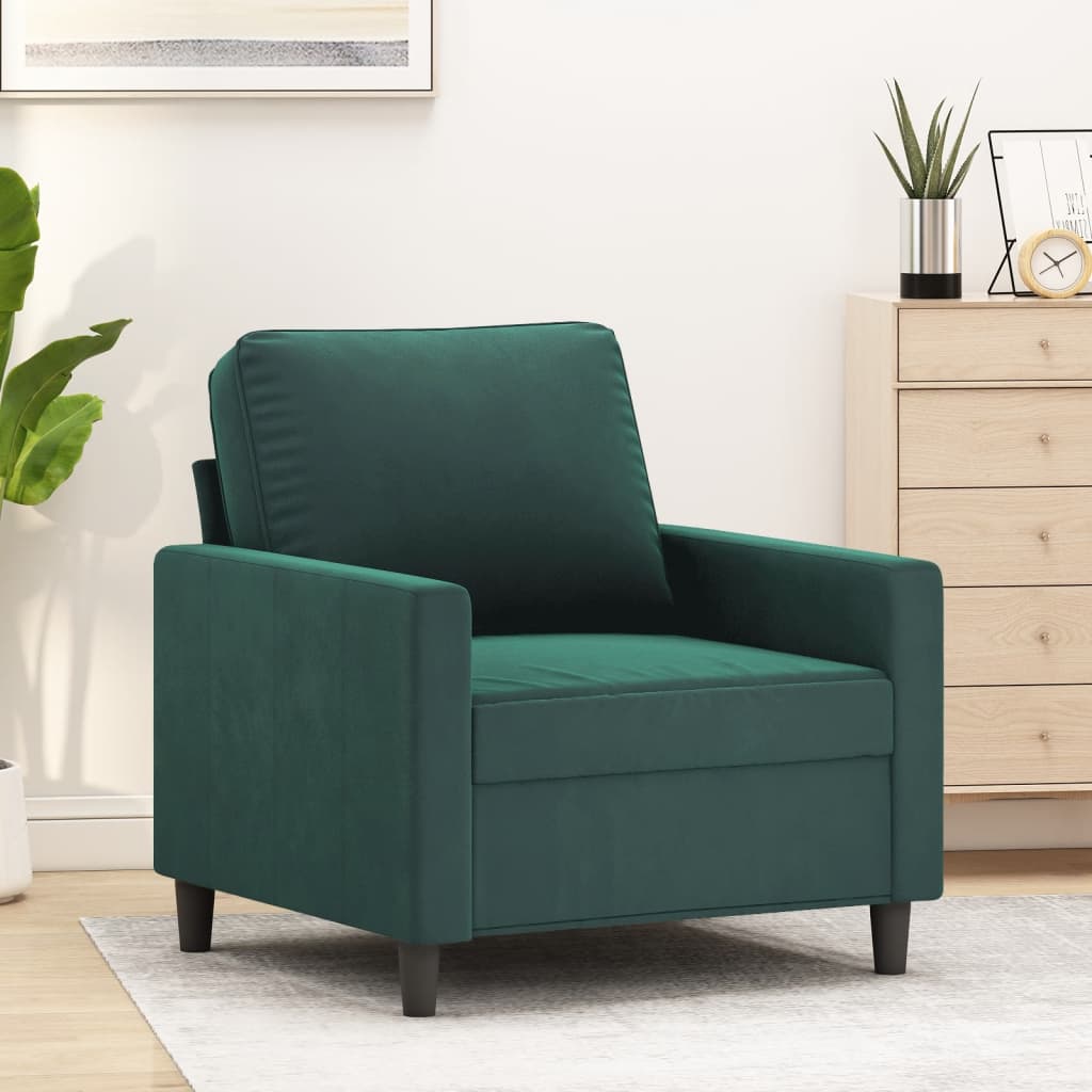Poltrona Verde Scuro 60 cm Velluto
