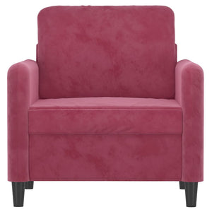 Poltrona Rosso Vino 60 cm Velluto