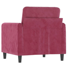 Laden Sie das Bild in den Galerie-Viewer, Poltrona Rosso Vino 60 cm Velluto