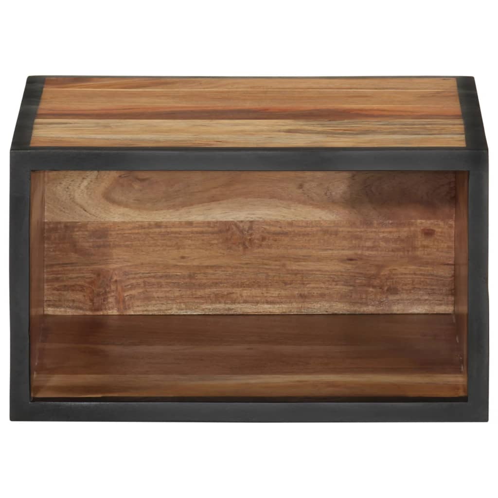 Pensile a Parete 35x35x20 cm in Legno Massello di Acacia