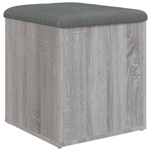 Pouf Contenitore Grigio Sonoma 42x42x45 cm in Legno Multistrato