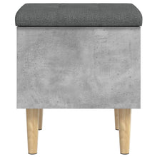 Laden Sie das Bild in den Galerie-Viewer, Pouf Portaoggetti Grigio Cemento 42x42x46 cm Legno Multistrato