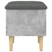 Laden Sie das Bild in den Galerie-Viewer, Pouf Portaoggetti Grigio Cemento 42x42x46 cm Legno Multistrato