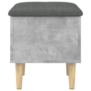 Pouf Portaoggetti Grigio Cemento 42x42x46 cm Legno Multistrato