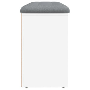 Panca Pouf Portascarpe 1 antina Bianca 102x32x50 cm in Legno Multistrato