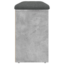 Load image into Gallery viewer, Panca Pouf Portascarpe 1 Antina Grigio Cemento 102x32x50cm Legno Multistrato