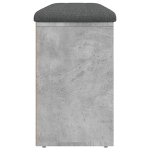 Panca Pouf Portascarpe 1 Antina Grigio Cemento 102x32x50cm Legno Multistrato