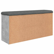 Load image into Gallery viewer, Panca Pouf Portascarpe 1 Antina Grigio Cemento 102x32x50cm Legno Multistrato