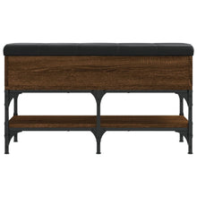Load image into Gallery viewer, Panca Pouf Portascarpe Rovere Marrone 82x32x45 cm Legno Multistrato