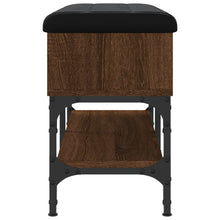 Load image into Gallery viewer, Panca Pouf Portascarpe Rovere Marrone 82x32x45 cm Legno Multistrato