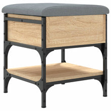 Laden Sie das Bild in den Galerie-Viewer, Pouf con contenitore Rovere Sonoma 42x42x45 cm in Legno Multistrato