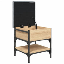 Laden Sie das Bild in den Galerie-Viewer, Pouf con contenitore Rovere Sonoma 42x42x45 cm in Legno Multistrato