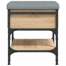 Laden Sie das Bild in den Galerie-Viewer, Pouf con contenitore Rovere Sonoma 42x42x45 cm in Legno Multistrato