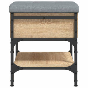 Pouf con contenitore Rovere Sonoma 42x42x45 cm in Legno Multistrato