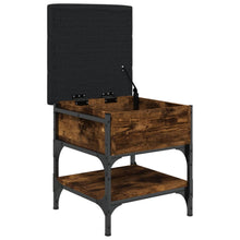 Laden Sie das Bild in den Galerie-Viewer, Pouf con Contenitore Rovere Fumo 42x42x45 cm in Legno Multistrato