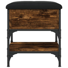 Laden Sie das Bild in den Galerie-Viewer, Pouf con Contenitore Rovere Fumo 42x42x45 cm in Legno Multistrato