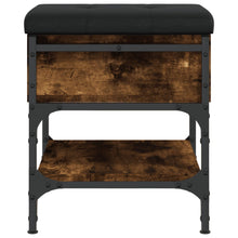 Laden Sie das Bild in den Galerie-Viewer, Pouf con Contenitore Rovere Fumo 42x42x45 cm in Legno Multistrato