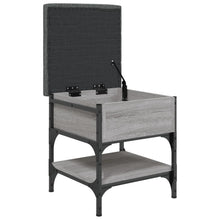 Laden Sie das Bild in den Galerie-Viewer, Pouf con Contenitore Grigio Sonoma 42x42x45 cm in Legno Multistrato