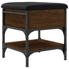 Laden Sie das Bild in den Galerie-Viewer, Pouf con Contenitore Rovere Marrone 42x42x45 cm in Legno Multistrato