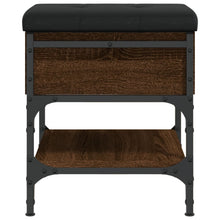 Laden Sie das Bild in den Galerie-Viewer, Pouf con Contenitore Rovere Marrone 42x42x45 cm in Legno Multistrato