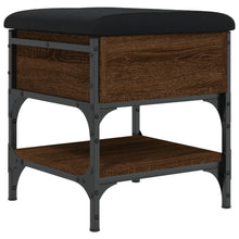 Laden Sie das Bild in den Galerie-Viewer, Pouf con Contenitore Rovere Marrone 42x42x45 cm in Legno Multistrato