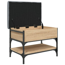 Load image into Gallery viewer, Panca PortaScarpe con Vano Contenitore Pouf Rovere Sonoma 62x42x45 cm Legno Multistrato