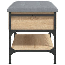 Load image into Gallery viewer, Panca PortaScarpe con Vano Contenitore Pouf Rovere Sonoma 62x42x45 cm Legno Multistrato