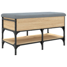 Load image into Gallery viewer, Panca PortaScarpe con Vano Contenitore Pouf Rovere Sonoma 82x42x45 cm Legno Multistrato