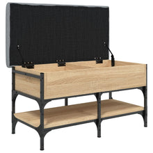 Load image into Gallery viewer, Panca PortaScarpe con Vano Contenitore Pouf Rovere Sonoma 82x42x45 cm Legno Multistrato