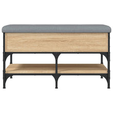 Load image into Gallery viewer, Panca PortaScarpe con Vano Contenitore Pouf Rovere Sonoma 82x42x45 cm Legno Multistrato