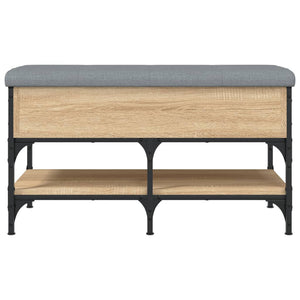Panca PortaScarpe con Vano Contenitore Pouf Rovere Sonoma 82x42x45 cm Legno Multistrato