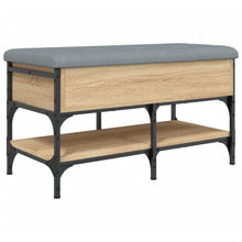 Load image into Gallery viewer, Panca PortaScarpe con Vano Contenitore Pouf Rovere Sonoma 82x42x45 cm Legno Multistrato