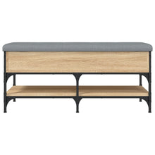 Load image into Gallery viewer, Panca PortaScarpe con Vano Contenitore Pouf Rovere Sonoma 102x42x45 cm Legno Multistrato