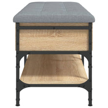 Load image into Gallery viewer, Panca PortaScarpe con Vano Contenitore Pouf Rovere Sonoma 102x42x45 cm Legno Multistrato
