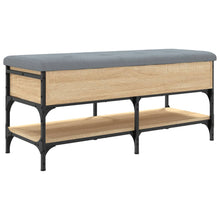 Load image into Gallery viewer, Panca PortaScarpe con Vano Contenitore Pouf Rovere Sonoma 102x42x45 cm Legno Multistrato