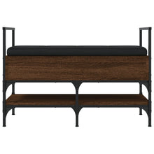 Load image into Gallery viewer, Panca PortaScarpe con Vano Contenitore Pouf Rovere Marrone 85,5x42x57,5 cm