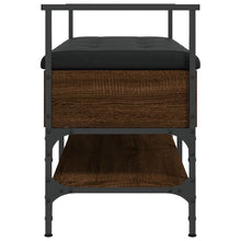 Load image into Gallery viewer, Panca PortaScarpe con Vano Contenitore Pouf Rovere Marrone 85,5x42x57,5 cm