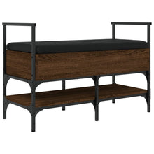Load image into Gallery viewer, Panca PortaScarpe con Vano Contenitore Pouf Rovere Marrone 85,5x42x57,5 cm