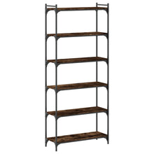 Carica l&#39;immagine nel visualizzatore di Gallery, Libreria a 6 Ripiani Rovere Fumo 80x30x188 cm Legno Multistrato