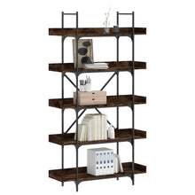 Charger l&#39;image dans la galerie, Libreria 5 Ripiani Rovere Fumo 100x33x180,5cm Legno Multistrato