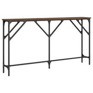 Mobiletto Consolle Rovere Marrone 140x23x75 cm Legno Multistrato