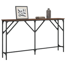 Laden Sie das Bild in den Galerie-Viewer, Mobiletto Consolle Rovere Marrone 140x23x75 cm Legno Multistrato