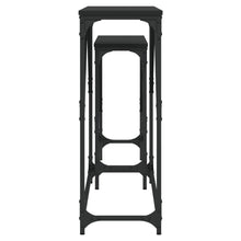 Carica l&#39;immagine nel visualizzatore di Gallery, Mobiletti Consolle Impilabili 2 pz Neri in Legno Multistrato