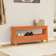 Load image into Gallery viewer, Panca da Ingresso Marrone Cera 100x28x45 cm Legno Massello Pino
