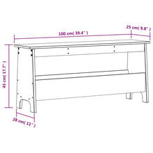 Load image into Gallery viewer, Panca da Ingresso Marrone Cera 100x28x45 cm Legno Massello Pino