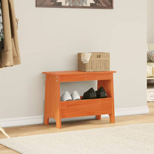 Load image into Gallery viewer, Panca da Ingresso Marrone Cera 60x28x45 cm Legno Massello Pino