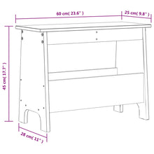 Load image into Gallery viewer, Panca da Ingresso Marrone Cera 60x28x45 cm Legno Massello Pino