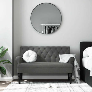 Divanetto Grigio Scuro 120x62x75,5 cm in Tessuto