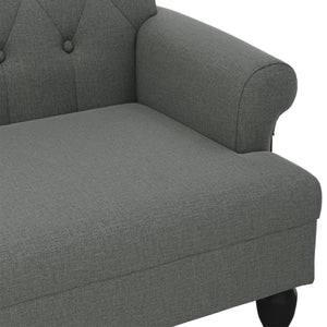 Divanetto Grigio Scuro 120x62x75,5 cm in Tessuto