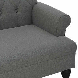 Divanetto Grigio Scuro 120x62x75,5 cm in Tessuto